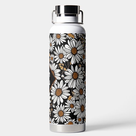 Bouteille D'eau Floral avec Monogramme (Plage)