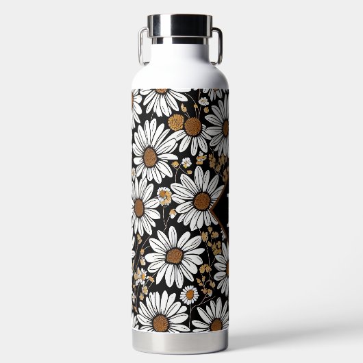 Bouteille D'eau Floral avec Monogramme (Avant)