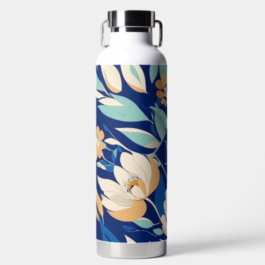 Bouteille D'eau Floral avec Monogramme (Avant)