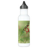 Bouteille D'eau Floral avec papillon, personnalisé  (Gauche)