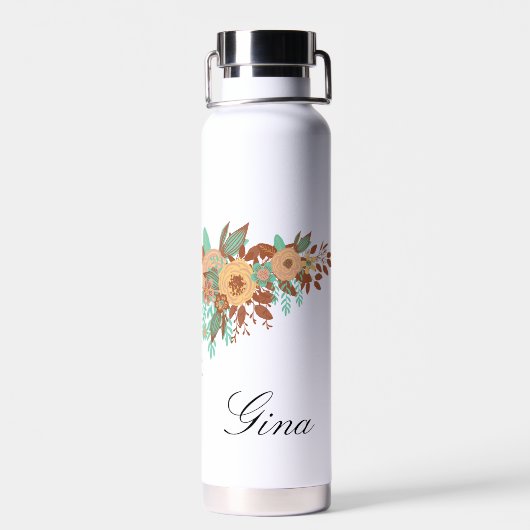 Bouteille D'eau Floral Boho moderne (Arrière)