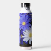 Bouteille D'eau Floral d'anémones bleues et blanches (Gauche)