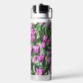 Bouteille D'eau Floral de tulipe pourpre (Arrière)
