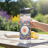 Bouteille D'eau Floral Initial Water Bottle