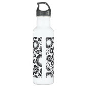 Bouteille D'eau Floral noir et blanc (Dos)