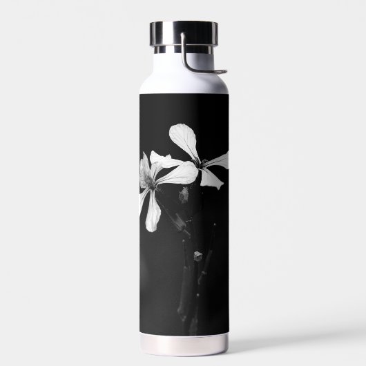 Bouteille D'eau floral noir et blanc minimal (Gauche)
