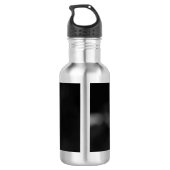 Bouteille D'eau floral noir et blanc minimal (Dos)