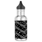 Bouteille D'eau Floral noir rétro (Gauche)