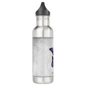 Bouteille D'eau Floral Papillon pourpre Personnalisé (Gauche)