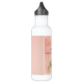 Bouteille D'eau Floral rose avec Diamond Tiara Princess Design (Gauche)