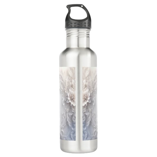 Bouteille d'eau florale blanche (Dos)