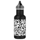 Bouteille d'eau florale gothique noir et blanc ave (Droite)