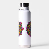 Bouteille d'eau florale Mandala (Plage)