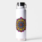 Bouteille d'eau florale Mandala (Arrière)