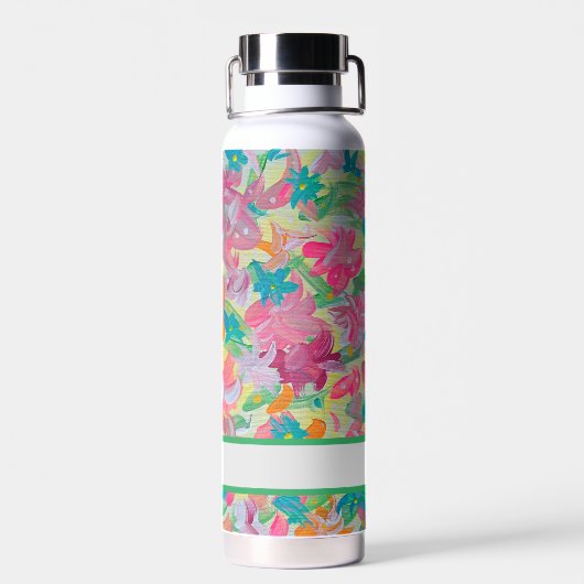 Bouteille d'eau florale Pastel Sunny (Arrière)