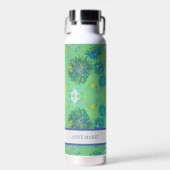 Bouteille d'eau florale personnalisée Turquoise Tw (Avant)