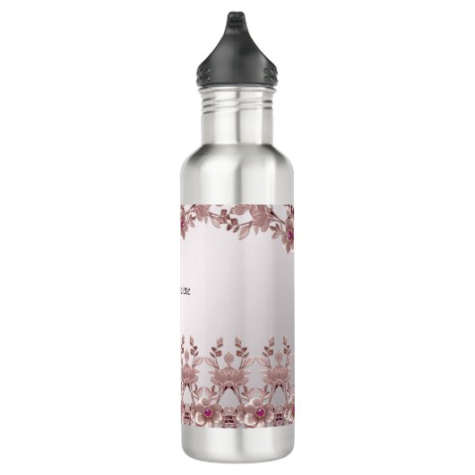 Bouteille d'eau florale rose (Droite)