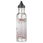 Bouteille d'eau florale rose moderne (Droite)