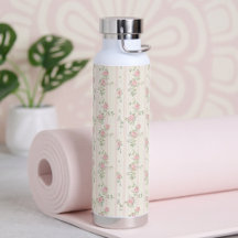 Bouteille d'eau florale Rose rose