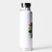 Bouteille d'eau florale vibrante (Plage)
