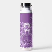 Bouteille d'eau florale violette (Avant)