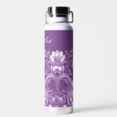 Bouteille d'eau florale violette (Arrière)
