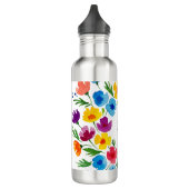 Bouteille D'eau Florales d'aquarelle gaies (Gauche)