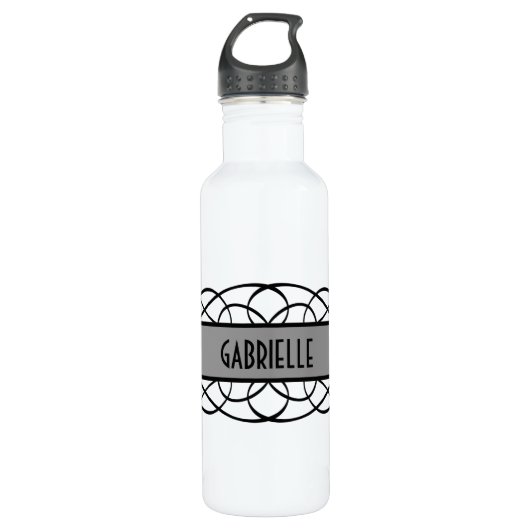 Bouteille D'eau Flourish Gray Deco (Devant)