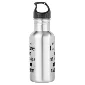 Bouteille D'eau Flute panique I Care (Dos)