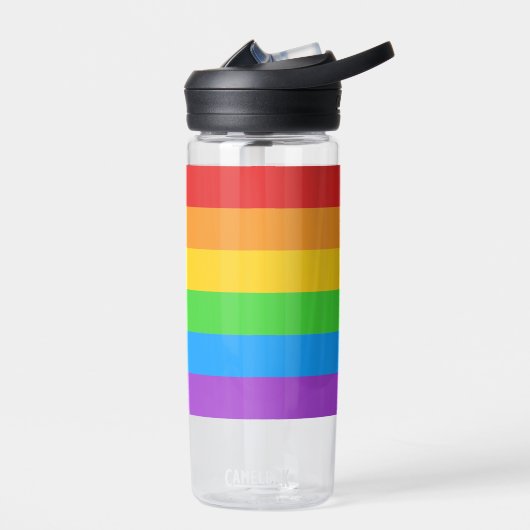 Bouteille D'eau Flux de fierté : drapeau arc-en-ciel (Gauche)