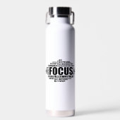 Bouteille D'eau FOCUS – Conception de nuage de mots motivationnels (Avant)