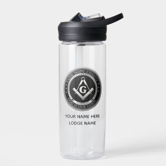 Bouteille D'eau Foi, Espoir, Charité Argent Fraternité Freemason (Gauche)