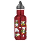 Bouteille D'eau Fond de manchots de Noël (Gauche)