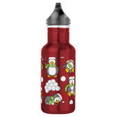 Bouteille D'eau Fond de manchots de Noël (Droite)