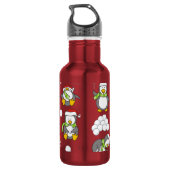 Bouteille D'eau Fond de manchots de Noël (Dos)