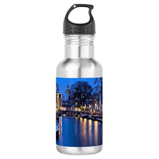 Bouteille D'eau Fond d'écran de nuit Amsterdam-67657 (Devant)
