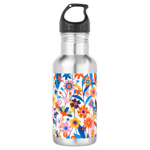 Bouteille D'eau Fond floral multicolore exotique-32939