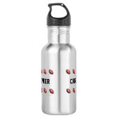 Bouteille D'eau Football, Nom Personnalisé,  (Dos)