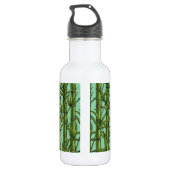 Bouteille D'eau Forêt de bambou sur bleu clair (Dos)