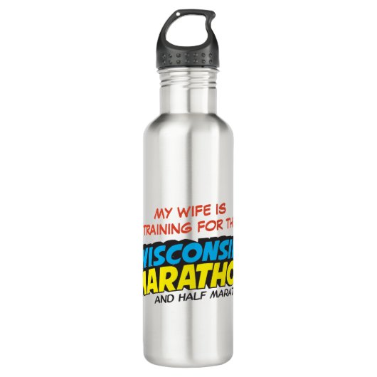 Bouteille D'eau Formation de marathon du Wisconsin (Devant)