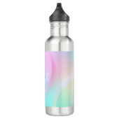 Bouteille D'eau Forme de dégradé pastel doux arc-en-ciel (Droite)