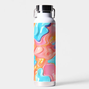 Bouteille D'eau Formes de fluides psychédéliques en plastique