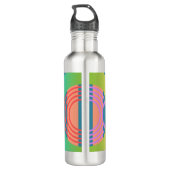 Bouteille D'eau Formes géométriques Abstraites minimalistes pâles (Dos)