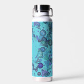 Bouteille D'eau Formes géométriques modernes avec monogramme en bl (Arrière)