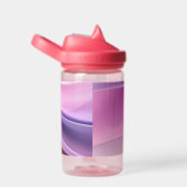 Bouteille D'eau Formes ondulées roses et lavande (Arrière Complet)