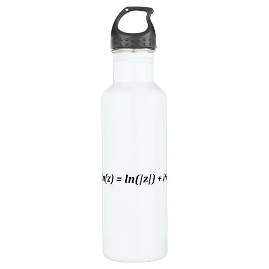 Bouteille D'eau Formule mathématique ln(z) = ln(|z|) + i*j (Devant)