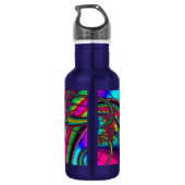 Bouteille D'eau Fractale au néon (Dos)