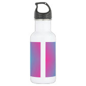 Bouteille D'eau Fractale bleue avec des tons roses (Dos)