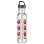 Bouteille D'eau Fraise rose (Dos)