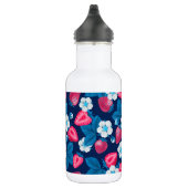 Bouteille D'eau Fraises roses sur bleu (Droite)